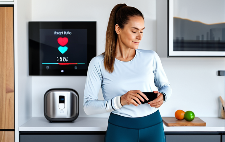 AI-Powered Personalized Wellness**

"A woman in her late 30s, wearing comfortable, fully clothed athleisure wear, standing in a bright, modern kitchen, holding a sleek wearable device on her wrist, with a holographic display showing personalized wellness data (heart rate, sleep score), safe for work, appropriate content, fully clothed, professional, perfect anatomy, correct proportions, natural pose, digital art, high quality, showcasing the integration of technology and personalized health recommendations."

**