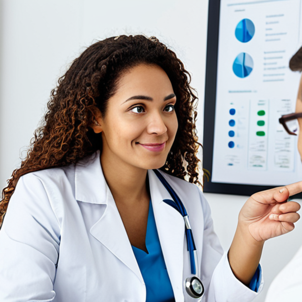 Integrative Medicine Consultation**
"A doctor and a patient discussing treatment options in a brightly lit, modern clinic. The doctor is pointing to a chart showing both conventional and natural treatment plans. The patient is listening attentively, holding a cup of herbal tea. Fully clothed, professional attire, appropriate content, safe for work, perfect anatomy, natural proportions, professional setting, family-friendly."
**