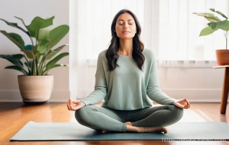 자연 처방 제도에서의 인기 요법 - **A serene morning ritual for holistic wellness.**
A woman in her late 20s to early 30s, dressed...