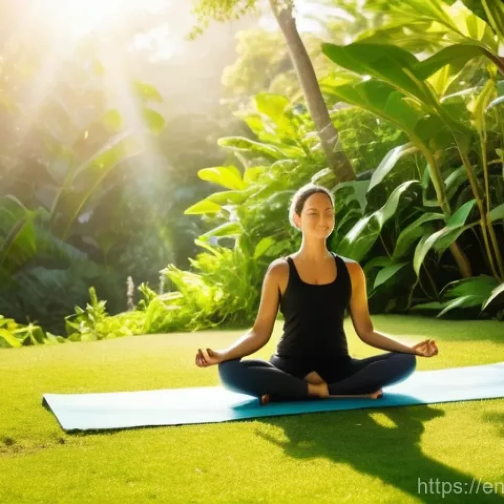 자연 처방 제도의 활용에 대한 소비자 조사 - **Prompt:** A serene, diverse adult person (or small group of adults) practices gentle yoga or medit...