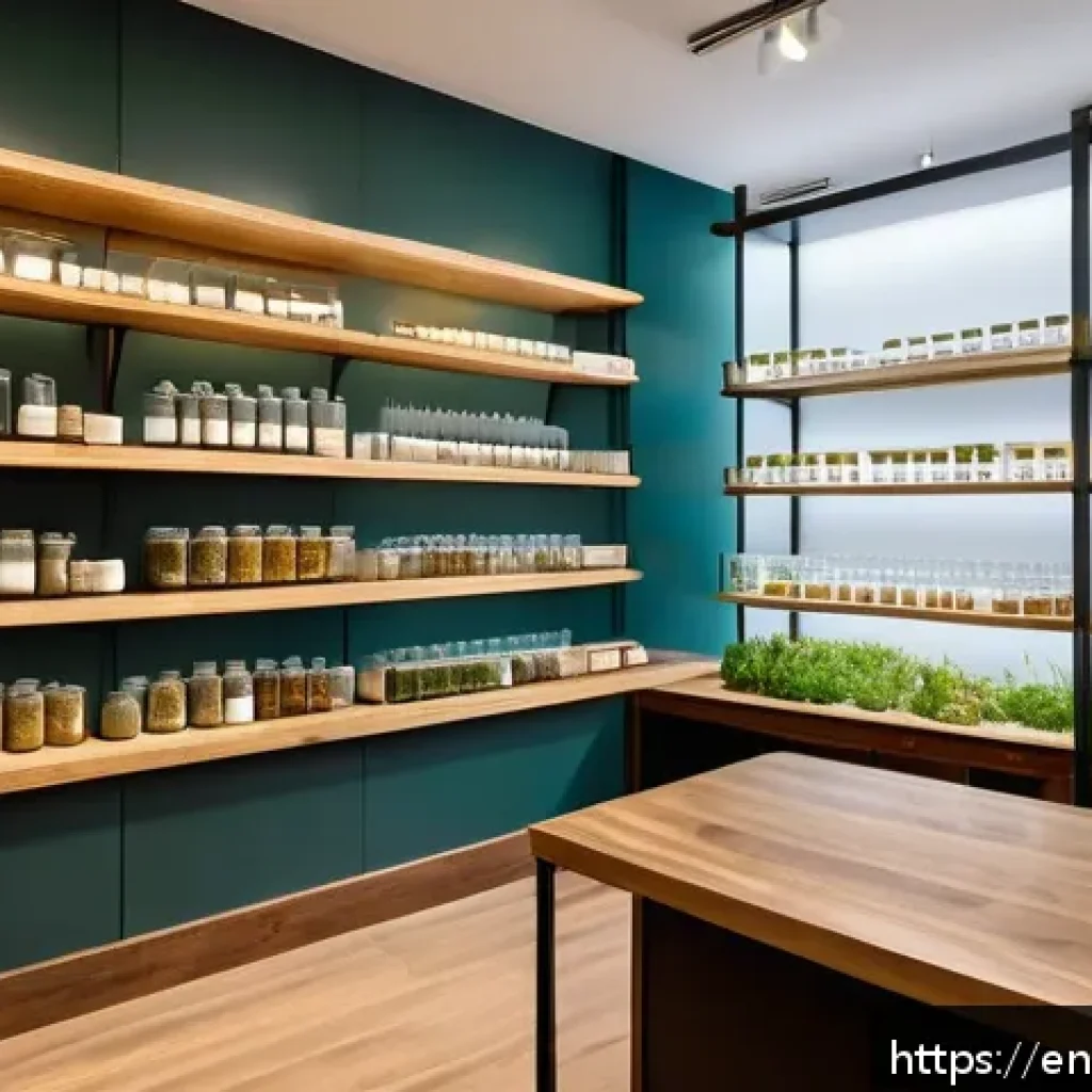 자연 처방 제도의 영향력 있는 인물들 - A serene wellness clinic interior blending traditional herbal apothecary elements with modern scient...